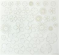 ECO PELLE NAPPA FIORELLINI COL.002 BIANCO  cm.24x23