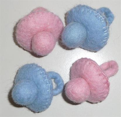 DUMMIES IN FELT pink and light-blue pack.4 pieces