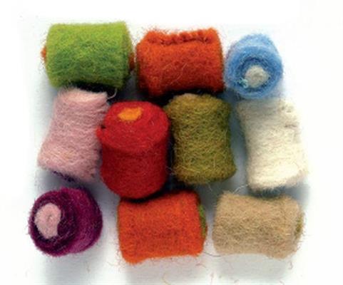 FELT CANDIES ASSORTED COLORS PACK.8 PCS