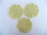 PEONY IN FELT col.light yellow pack.3 pcs