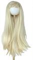 Blonde straight synthetic wig for dolls cm. 20/22