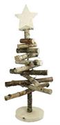 Birch Christmas tree with revolving branches H.56 cm diam.25 cm