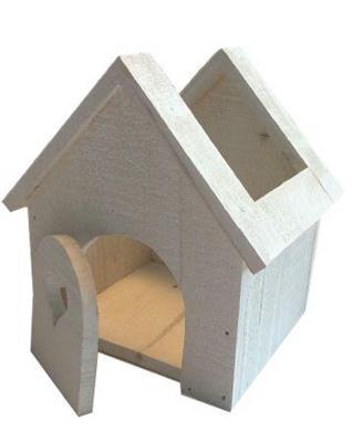 SWEET HOME WOODEN HOUSE cm. 15x15 H.20cm