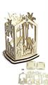 wooden nativity lantern (kit 6 pcs) cm.15x15x21