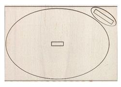 oval base with wooden hole mm.6