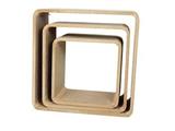 set of three cube MDF shelves with rounded corners