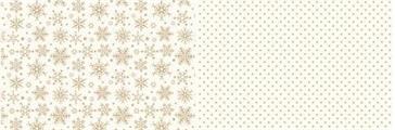 PAPER&CRAFT 008 SnowFlakes Beige 30,5X30,5DoubleFace cf.10fg200gr/mq