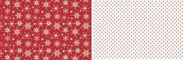 PAPER&CRAFT010 Snowflakes Bordeaux30,5X30,5DoubleFace cf10fg200gr/mq